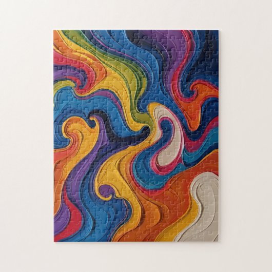 Rainbow Abstract Art Puzzle (Vertikal)
