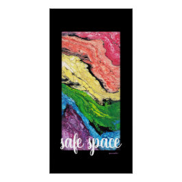 "Rainbow" Abstrakt Art Safe Space Black Poster