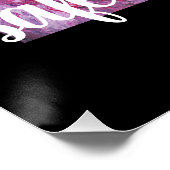 "Rainbow" Abstrakt Art Safe Space Black Poster (Ecke)