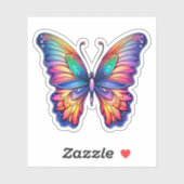 Rainbow Abstrakt Butterfly Aquarellwerk Aufkleber (Blatt)