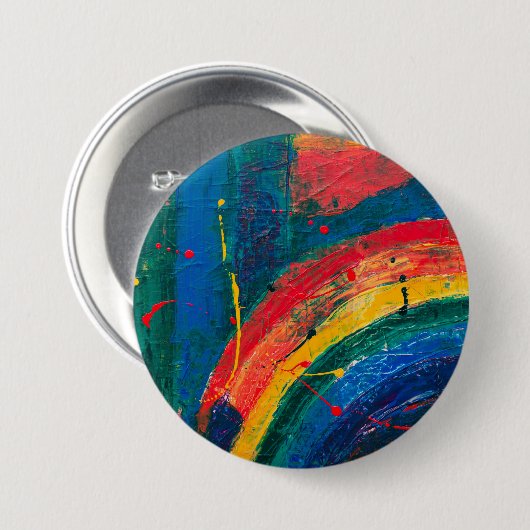 Rainbow Abstrakt Button (Vorne & Hinten)