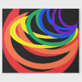 Rainbow Abstrakt Colour Wrapping Paper Geschenkpapier (Flach)