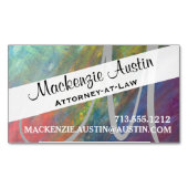 Rainbow Abstrakt | Cool Psychedelische Pinselstric Magnetische Visitenkarte (Vorderseite)