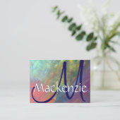 Rainbow Abstrakt | Cool Psychedelische Pinselstric Visitenkarte (Stehend Vorderseite)