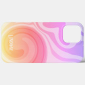Rainbow Abstrakt Customizing Name Pastel Unique Case-Mate iPhone Hülle (Rückseite (Horizontal))