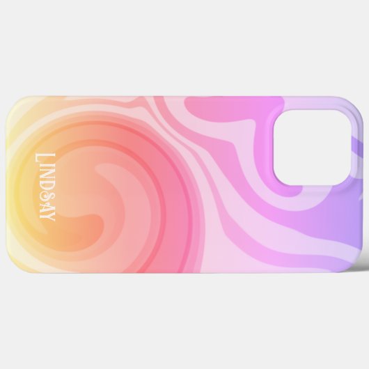 Rainbow Abstrakt Customizing Name Pastel Unique Case-Mate iPhone Hülle (Rückseite (Horizontal))