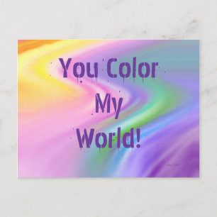 Rainbow Abstrakt, du Color My World! Postkarte