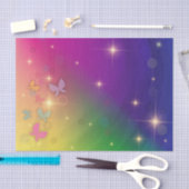 Rainbow Abstrakt Fairy Lights Schmetterlinge Glitz Seidenpapier (Handwerk)