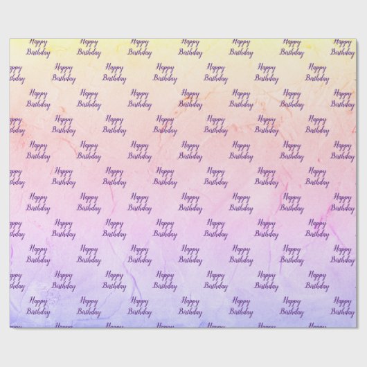 Rainbow Abstrakt Geburtstag Geschenkpapier (Flach)