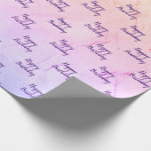 Rainbow Abstrakt Geburtstag Geschenkpapier (Ecke)