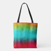 Rainbow Abstrakt Grunge Tasche (Rückseite)