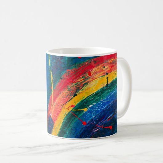 Rainbow Abstrakt Kaffeetasse (VorderseiteRechts)