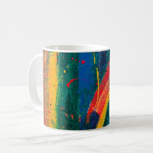 Rainbow Abstrakt Kaffeetasse (Vorderseite Links)