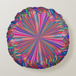 Rainbow Abstrakt Liquid Fluid Art von Heva Weva Rundes Kissen