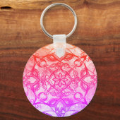 Rainbow Abstrakt Mandala Schlüsselanhänger (Vorderseite)