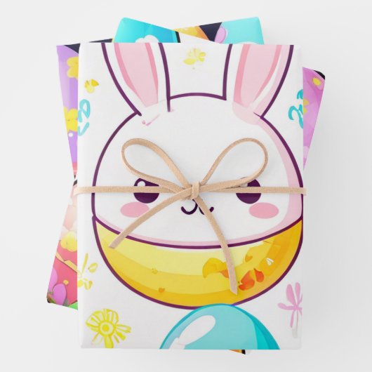 Rainbow Abstrakt Ostereier Geschenkpapier Set (Beispiel)