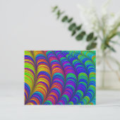 Rainbow-abstrakte 3D-Kunst Postkarte (Stehend Vorderseite)