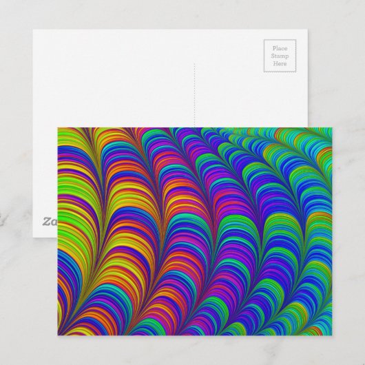 Rainbow-abstrakte 3D-Kunst Postkarte (Vorne/Hinten)