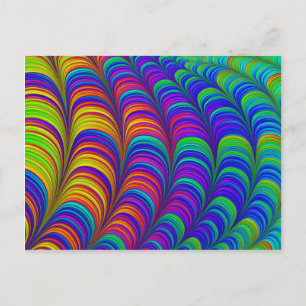 Rainbow-abstrakte 3D-Kunst Postkarte