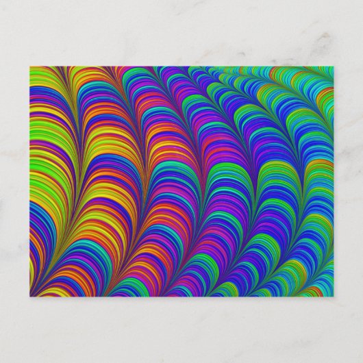 Rainbow-abstrakte 3D-Kunst Postkarte (Vorderseite)