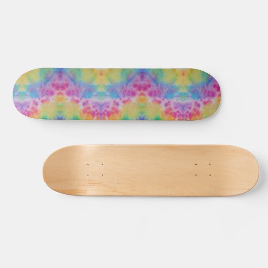 Rainbow Abstrakte Gefärbte Krawatte Skateboard (Horizontal)