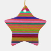 Rainbow abstrakte Kunststreifen Keramikornament (Vorne)