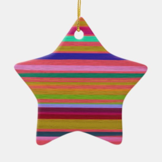 Rainbow abstrakte Kunststreifen Keramikornament (Vorne)