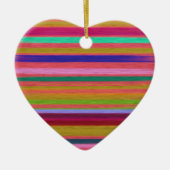 Rainbow abstrakte Kunststreifen Keramikornament (Vorne)