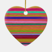 Rainbow abstrakte Kunststreifen Keramikornament (Hinten)