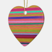 Rainbow abstrakte Kunststreifen Keramikornament (Links)