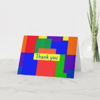 Rainbow Abstrakte Patchwork Danke Karte