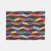 Rainbow abstrakte Zickzack-Nahtlose Muster,Handpi Fleecedecke (Vorderseite (Horizontal))