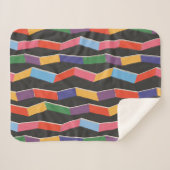 Rainbow abstrakte Zickzack-Nahtlose Muster,Handpi Sherpadecke (Vorderseite (Horizontal))