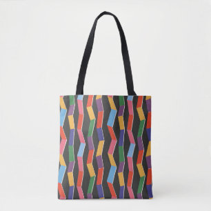 Rainbow abstrakte Zickzack-Nahtlose Muster,Handpi Tasche