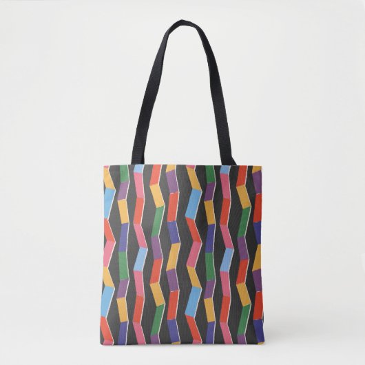 Rainbow abstrakte Zickzack-Nahtlose Muster,Handpi Tasche (Vorderseite)