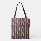 Rainbow abstrakte Zickzack-Nahtlose Muster,Handpi Tasche (Rückseite)