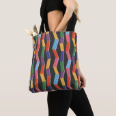 Rainbow abstrakte Zickzack-Nahtlose Muster,Handpi Tasche (Von Nahem)