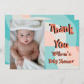 Rainbow Abstraktes Foto Kinderdusche Danke Karte (Vorne/Hinten)