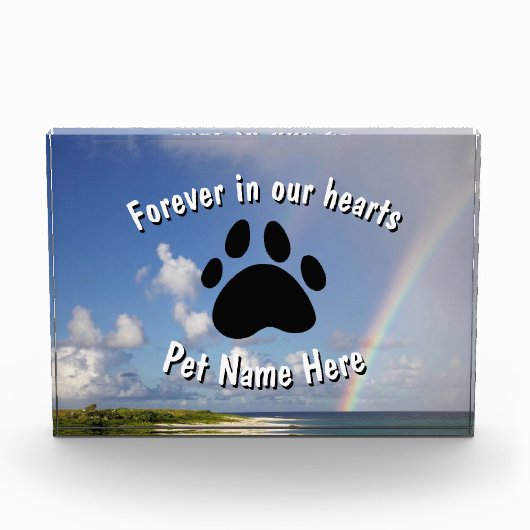 Rainbow-Acrylblock für benutzerdefinierte Pet-Memo Fotoblock (Vorderseite)