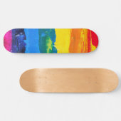 Rainbow Acrylmalerei Gay Colors Pride Flag Day Skateboard (Horizontal)
