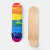 Rainbow Acrylmalerei Gay Colors Pride Flag Day Skateboard (Vorderseite)