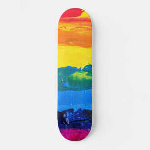 Rainbow Acrylmalerei Gay Colors Pride Flag Day Skateboard