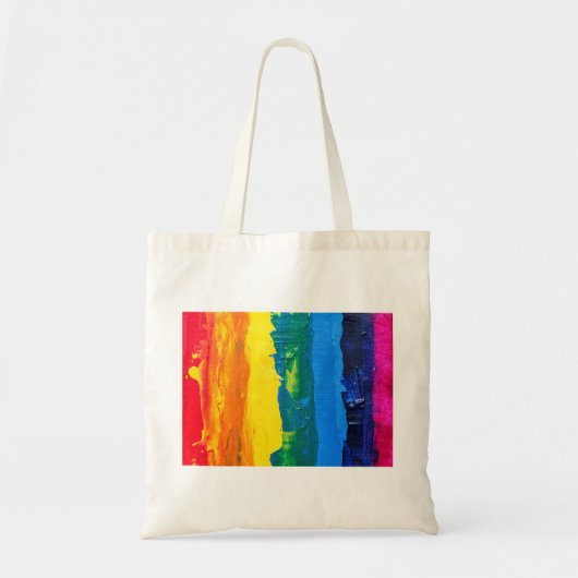 Rainbow Acrylmalerei Gay Colors Pride Flag Day Tragetasche (Vorne)