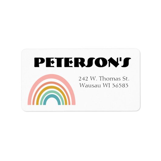 Rainbow Address Label. Adressaufkleber (Vorne)