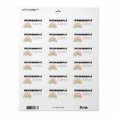 Rainbow Address Label. Adressaufkleber (Vorne)