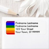 Rainbow Address Label - Zwei Letzte Namen (Insitu)