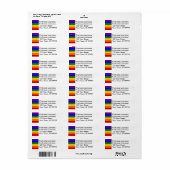 Rainbow Address Label - Zwei Letzte Namen (Vorne)