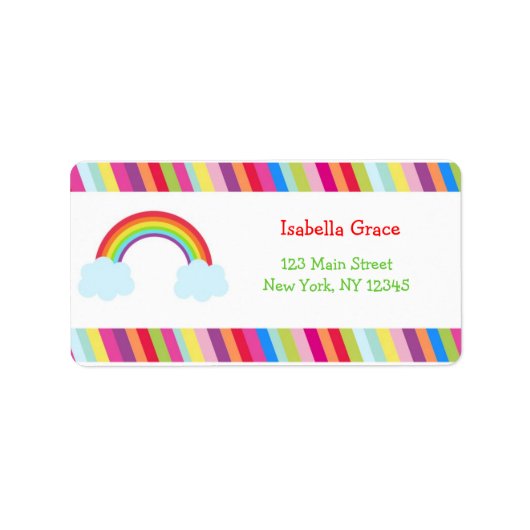 Rainbow Address Labels Adressaufkleber (Vorne)