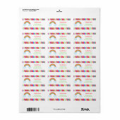 Rainbow Address Labels Adressaufkleber (Vorne)