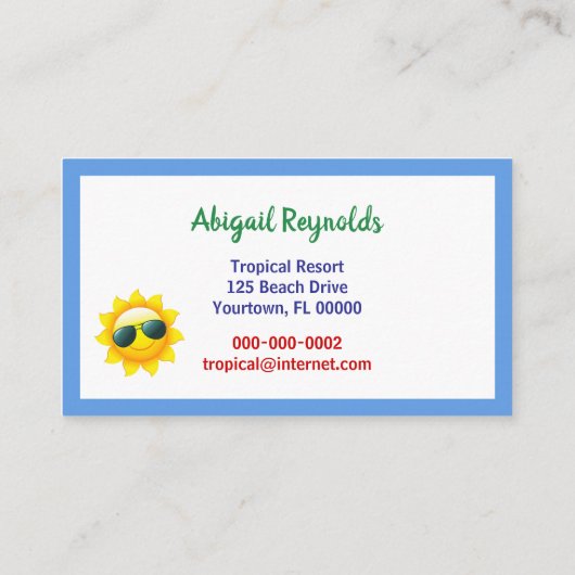 Rainbow Adirondack Beach Stühle Visitenkarte (Rückseite)